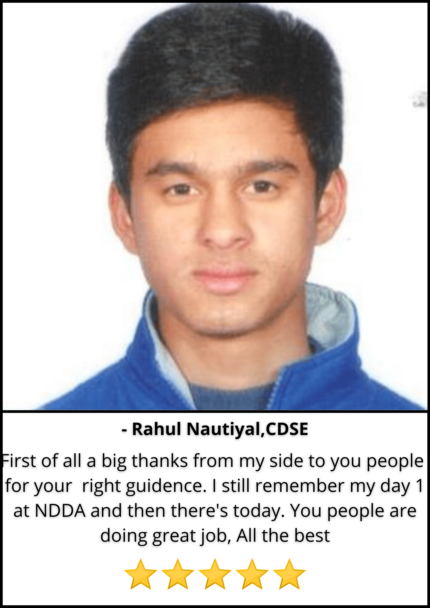 Rahul Nautiyal, CDSE